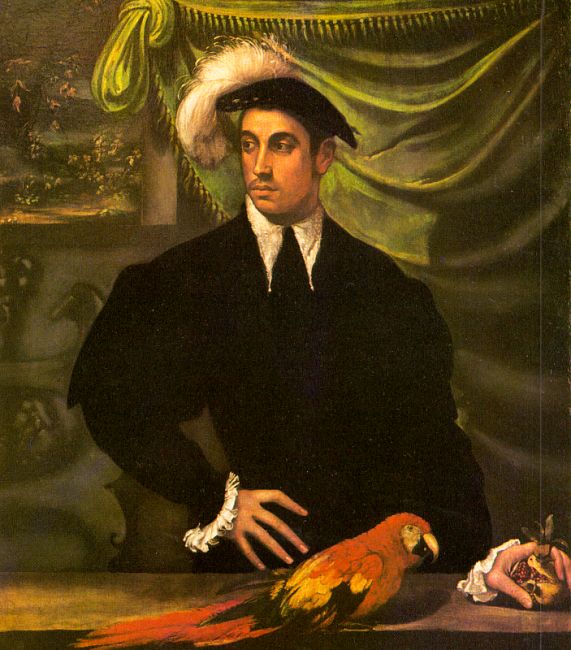 Portrait of a Gentleman with a Parrot