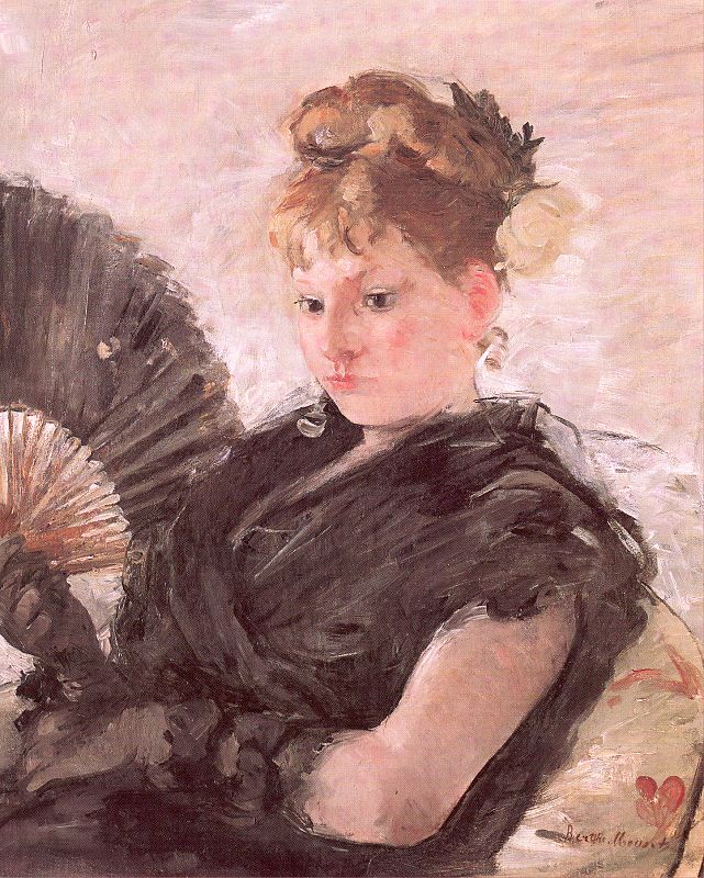 Woman with a Fan (Head of a Girl)