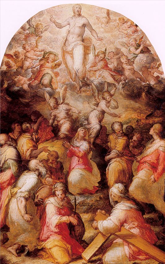 Modello for the Ascension of Christ with Saints Agnes and Helen