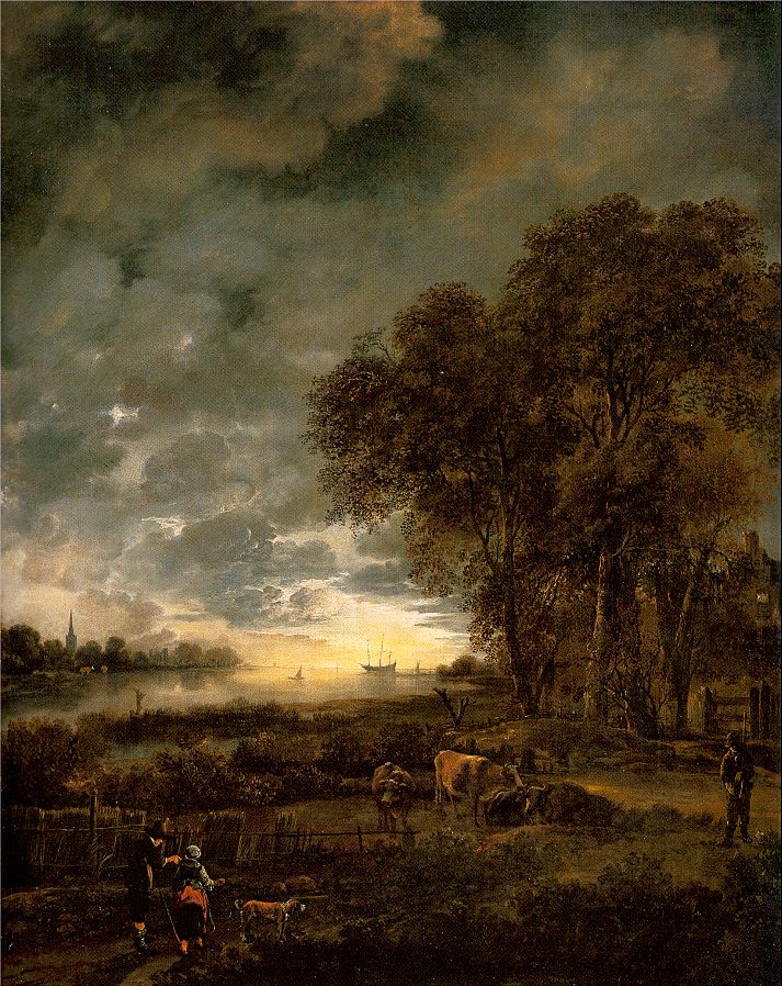 A Landscape with a River at Evening