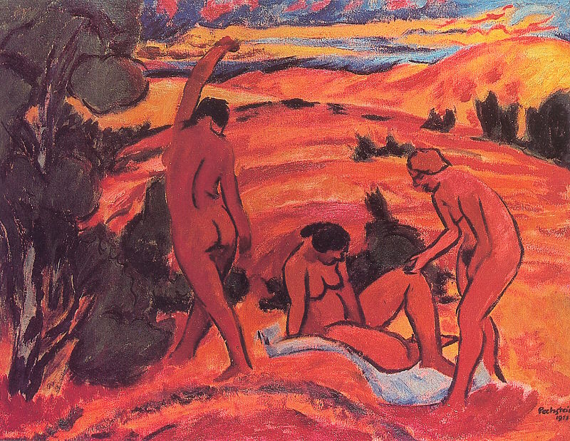 Three Nudes in a Landscape